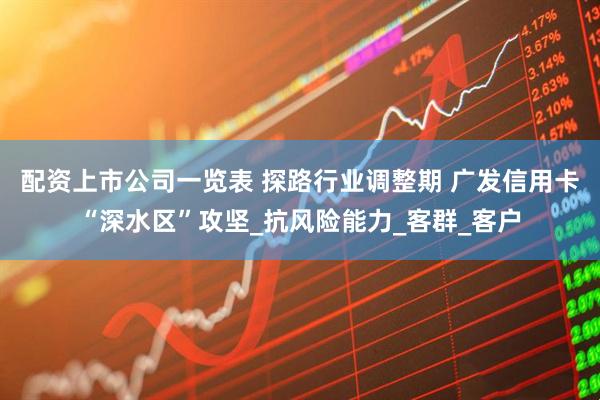 配资上市公司一览表 探路行业调整期 广发信用卡“深水区”攻坚_抗风险能力_客群_客户